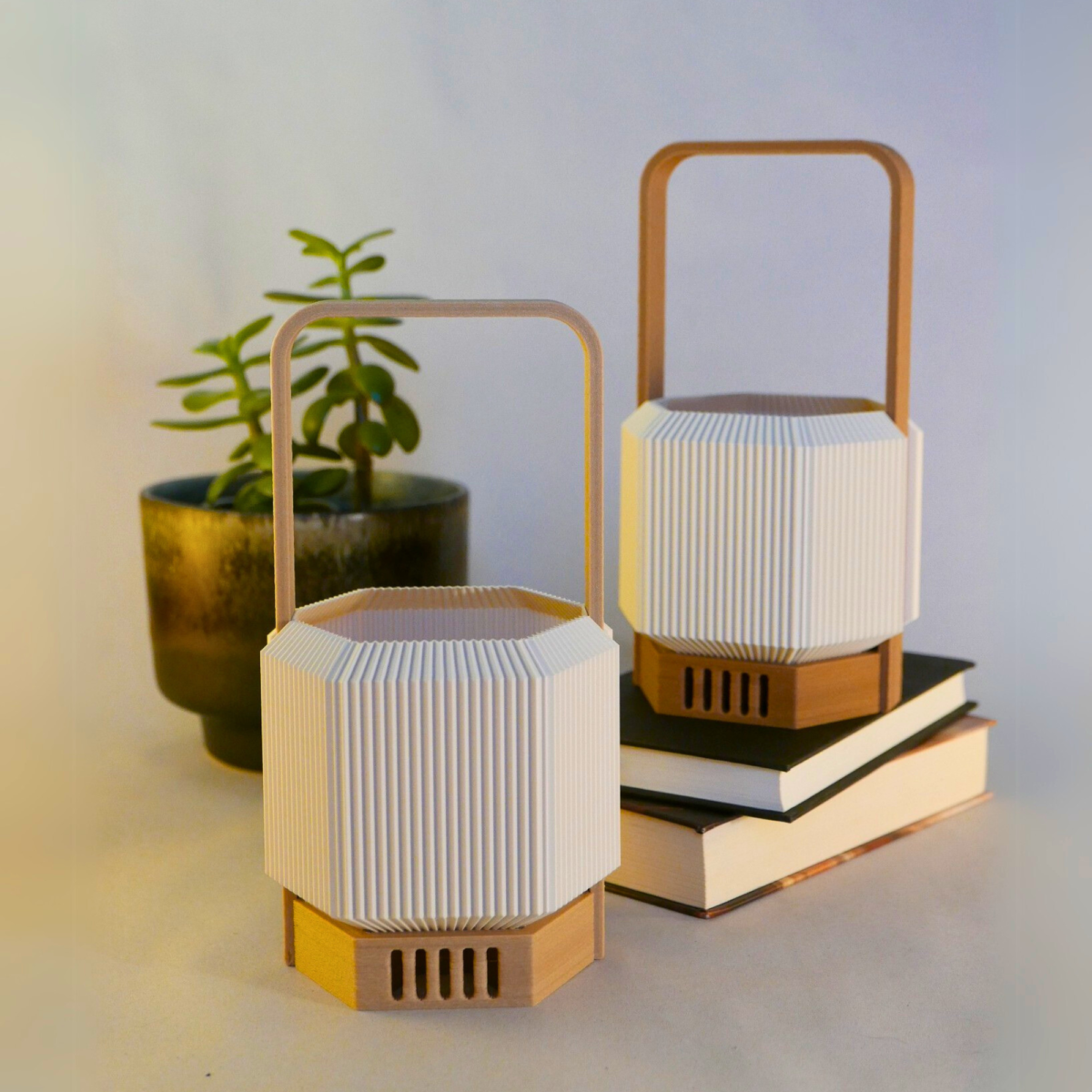 Lámpara de mesa con asa | pack de 2 | HEXA DOS mini - Imagen 3